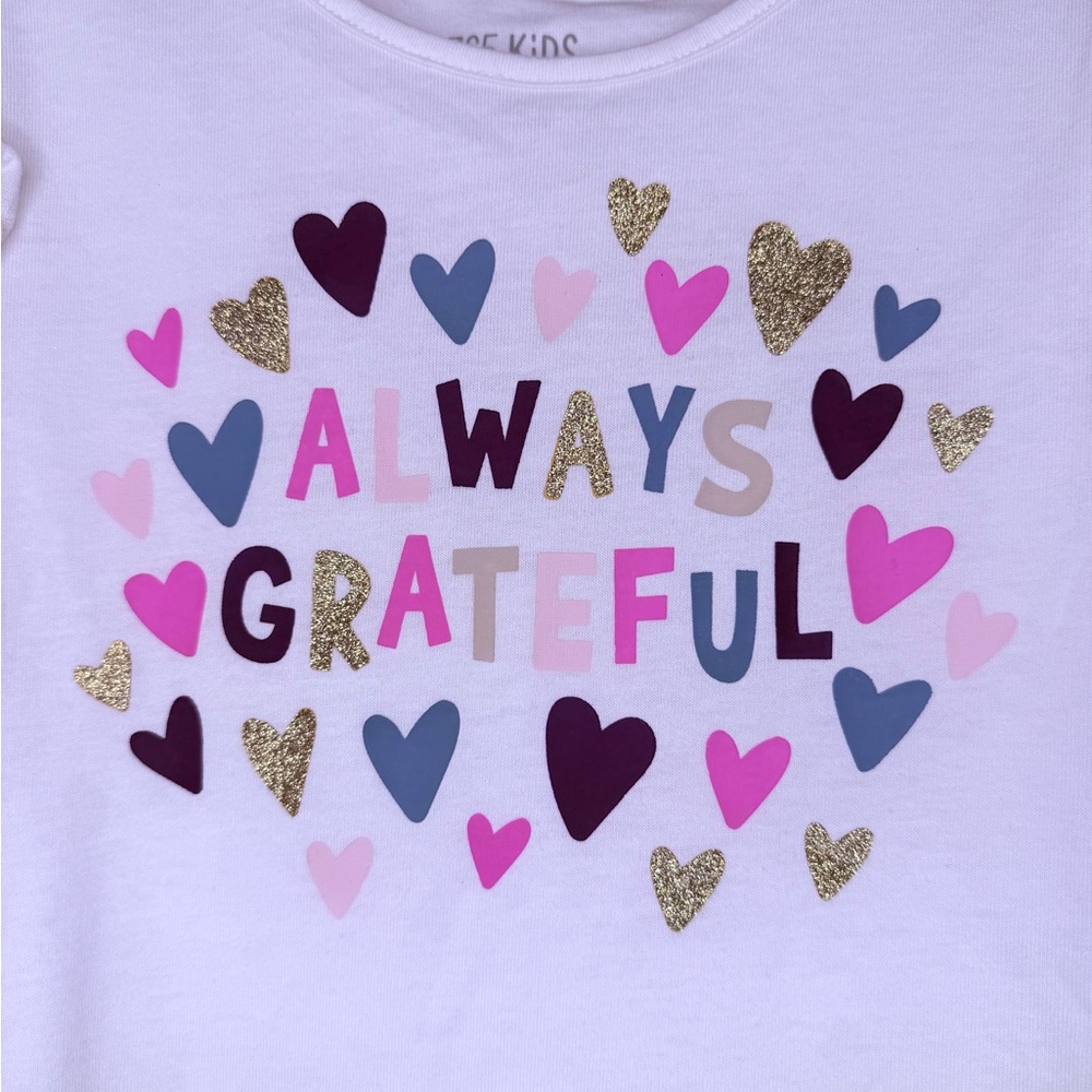 Garanimals White 'Always Grateful' Heart Tee